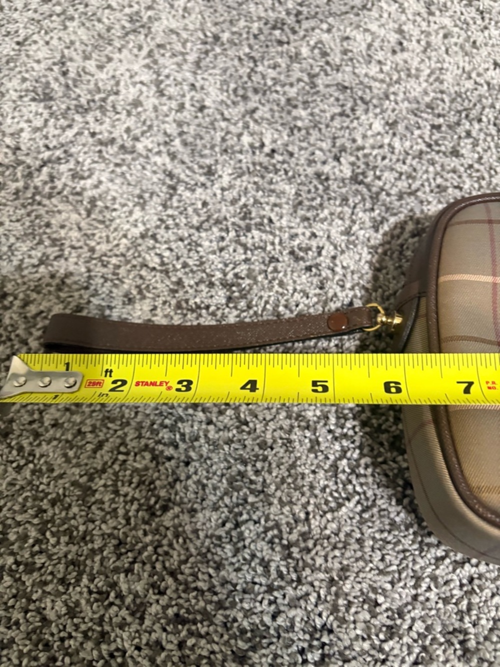 Vintage Burberrys Brown Plaid Wristlet Clutch/Cosmetic Bag - Picture 10 of 17